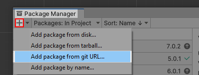 Add Package from git URL