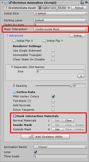 Mask Interaction Advanced Section